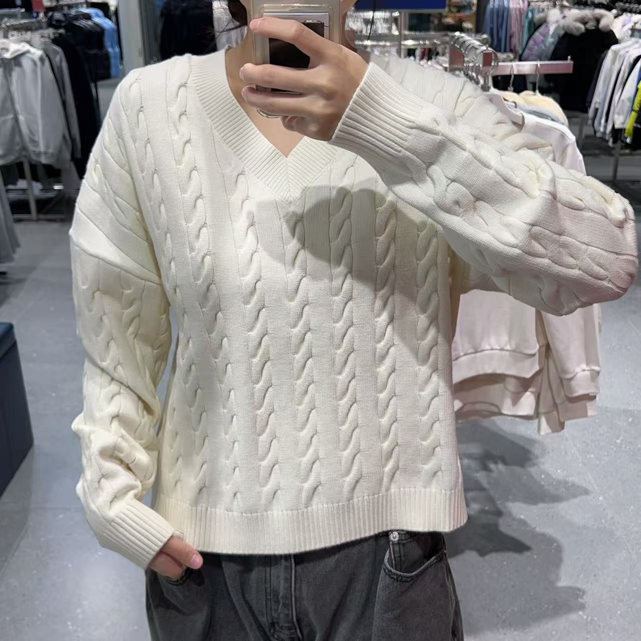 韓國 FILA CASA FILA V-neck Knit【FA055】