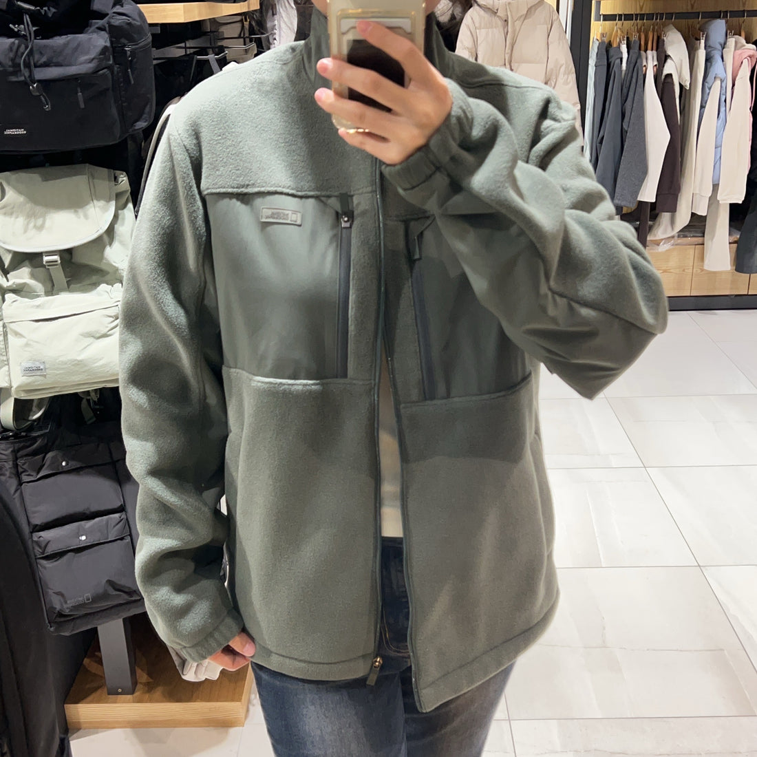 韓國 National Geographic Naos Woven Two-Color Full Zip-Up【NG312】