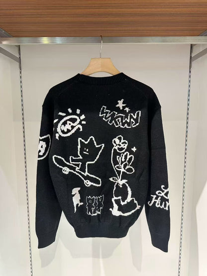 韓國 Wacky Willy Jacquard pullover knit【WW103】