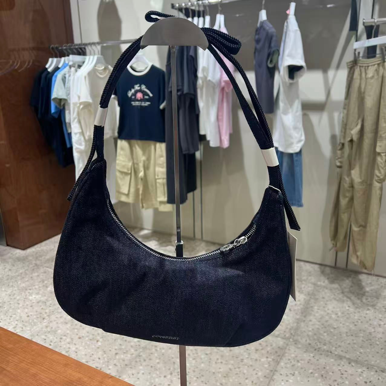 韓國 Covernat Cloverheart Flat Ribbon Shoulder Bag【CO003】