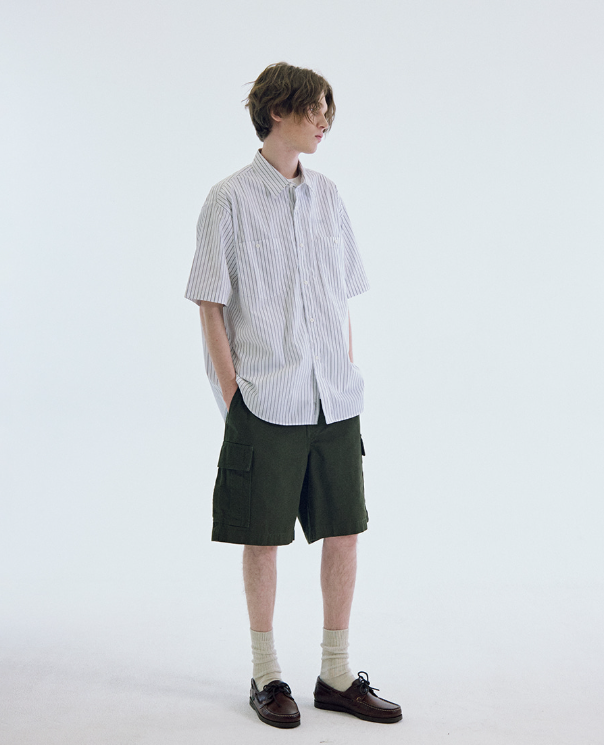 韓國 Markm Striped Big Fit Shirt【MA173】