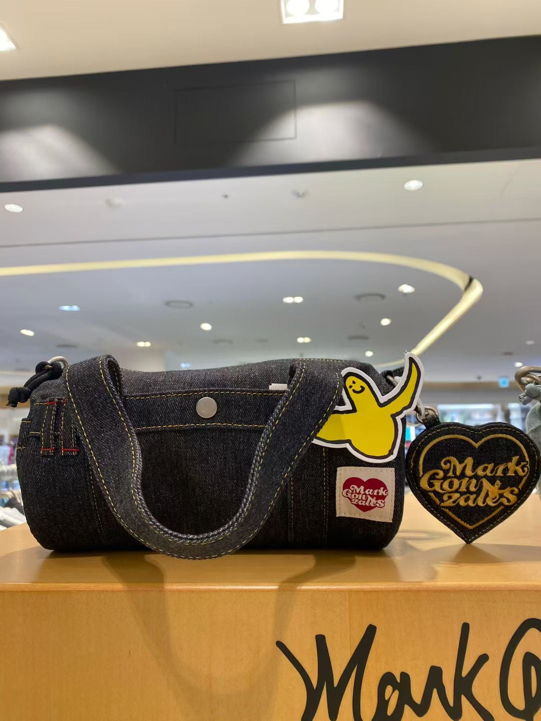 韓國 Mark Gonzales Heart Collection Denim Mini Duffel Bag【MG116】