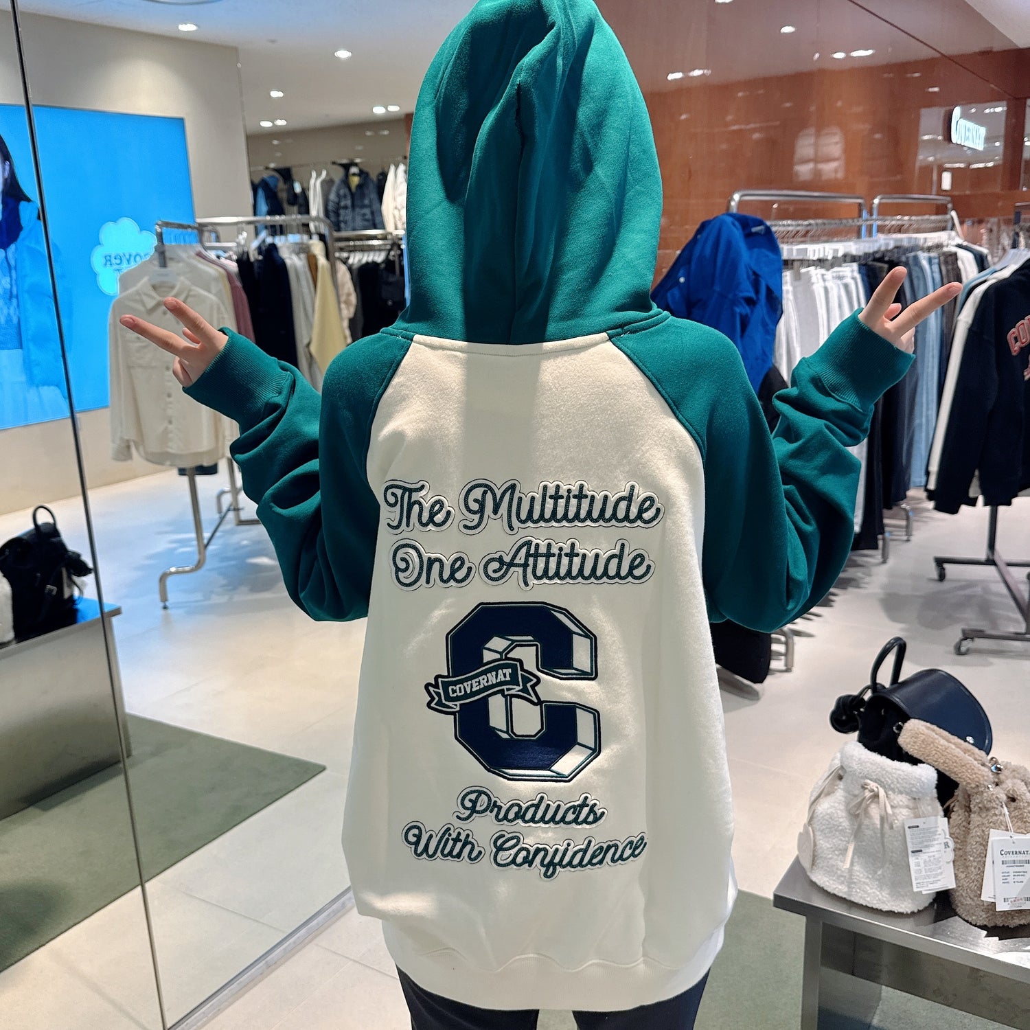 韓國 Covernat Flag Raglan Hoodie【CO090】
