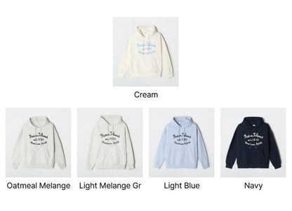 韓國 SPAO STATEN ISLAND Chain Embroidered Hooded Pullover【SP319】