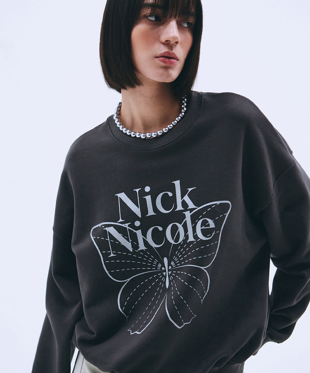 韓國 Nick Nicole Butterfly Signature Sweatshirt【NK001】