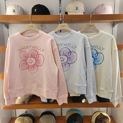 韓國 Wacky Willy Big Flower Graphic Sweater【WW072】