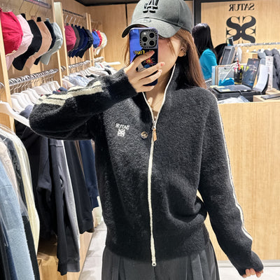 韓國 Satur Lawton Boucle Knit Zip-Up【SR186】