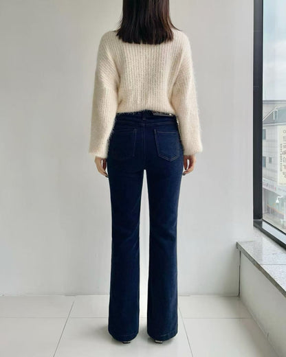 韓國 HowLuk 牛仔褲 刷薄毛  (冬季款)【H2555】