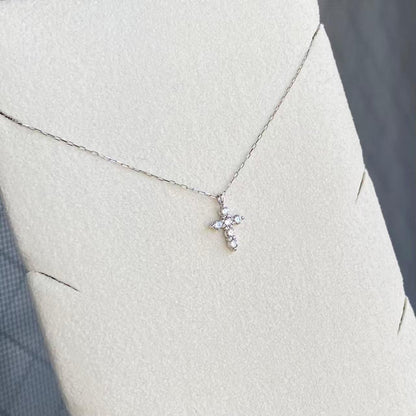 日本直送 精緻鑽石十字架項鍊【JS343】