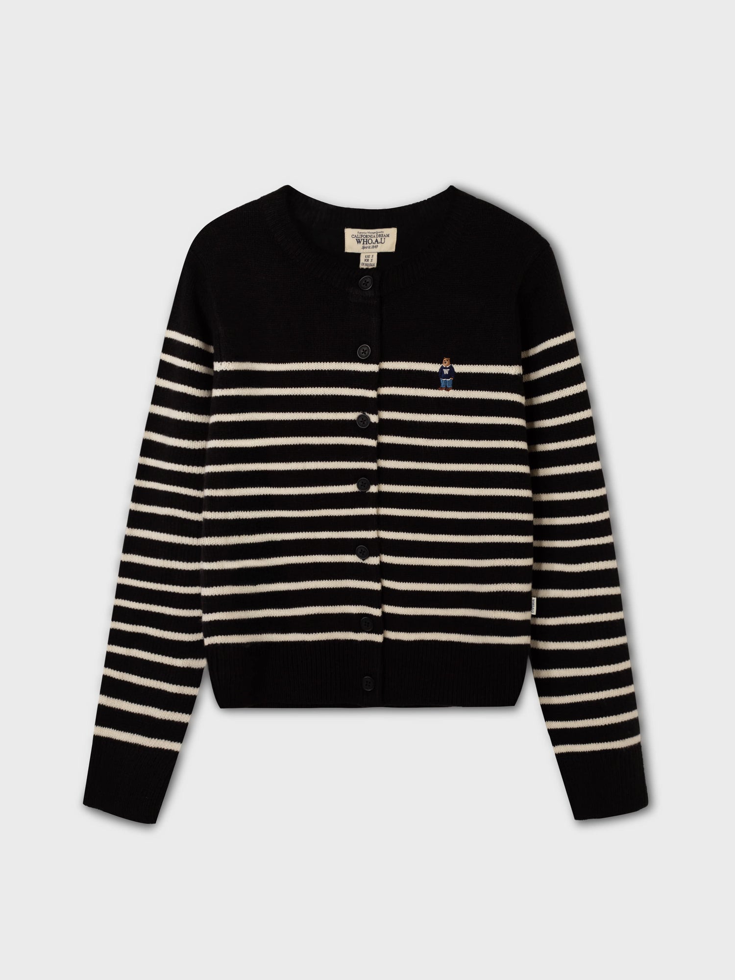 韓國 Who.A.U Steve R-neck Cardigan【WA228】