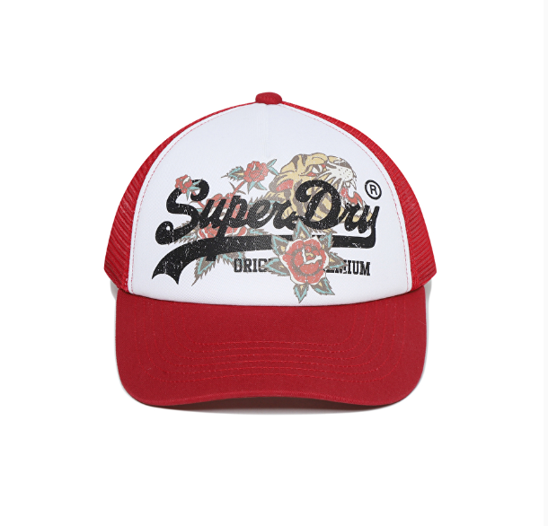 韓國 Superdry Tiger Mesh Print Trucker Ball Cap【SU086】