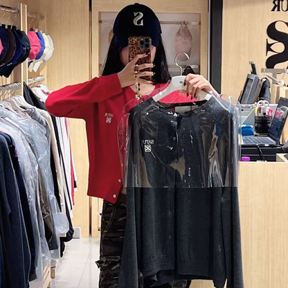 韓國 Satur Lauren Basic Crew Neck Fine Cardigan【SR217】