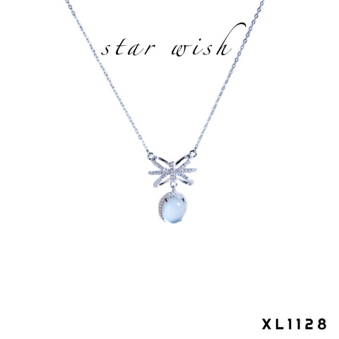 Star Wish S925銀 水沫玉頸鏈 XL1128【SS480】