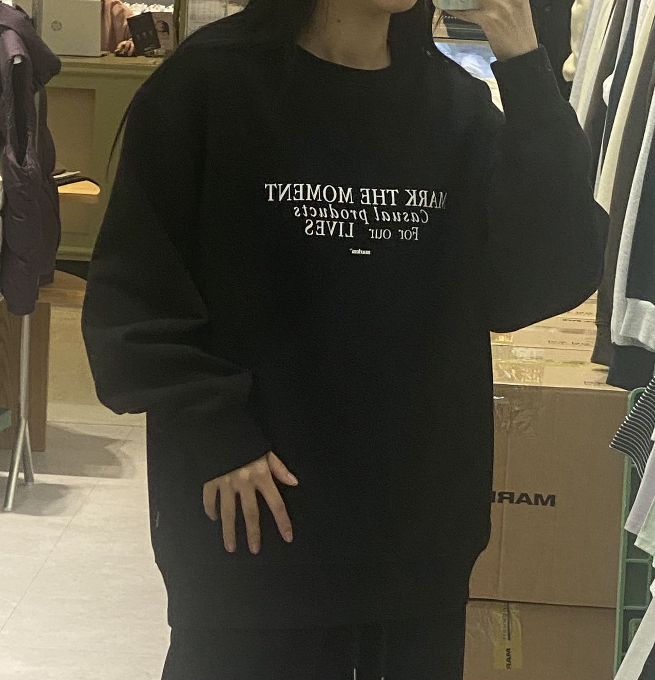 韓國 Markm SLOGAN PRINTING SWEATSHIRT【MA045】 - STT Mall HK 靚太網購