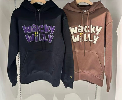 韓國 Wacky Willy Fleece Typographic Hoodie【WW094】