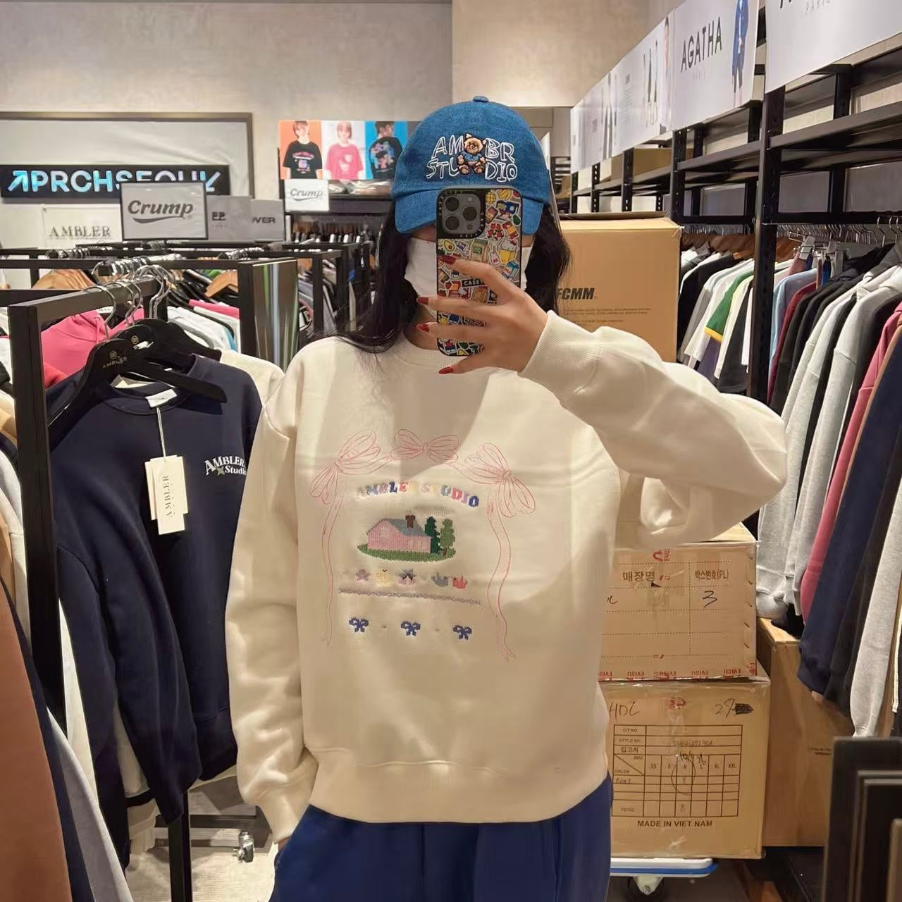 韓國 Ambler Ribbon House Sweatshirt【AR042】 - STT Mall HK 靚太網購