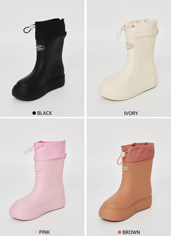 韓國 Reclow RC Re-Rain Shirring Boots【RW023】