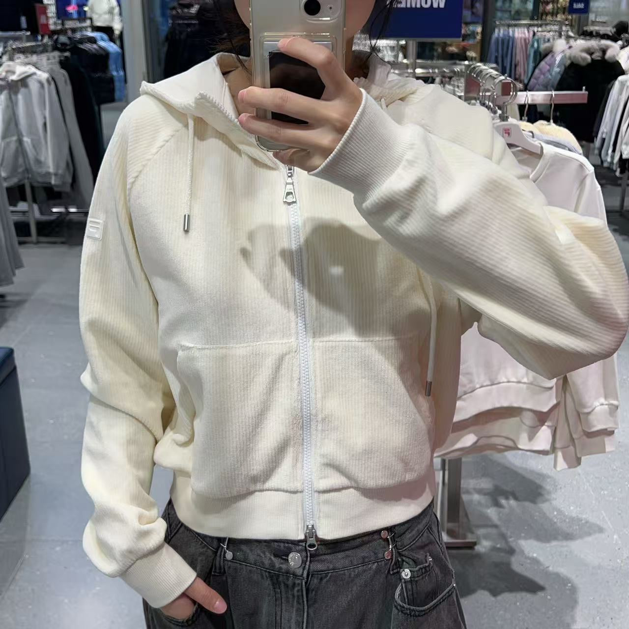 韓國 FILA Velour Hooded Zip-Up【FA052】