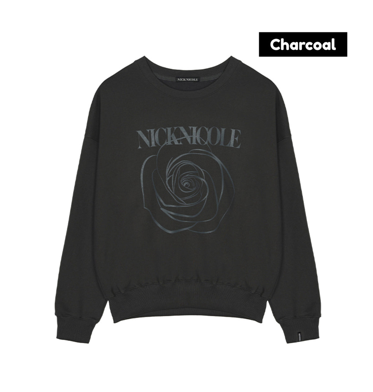 【現貨】韓國 Nick Nicole Rose Printing Sweatshirt【NN005】