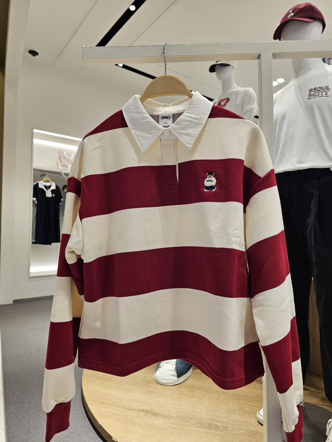 韓國 SPAO Rugby Crop Sweatshirt【SP215】