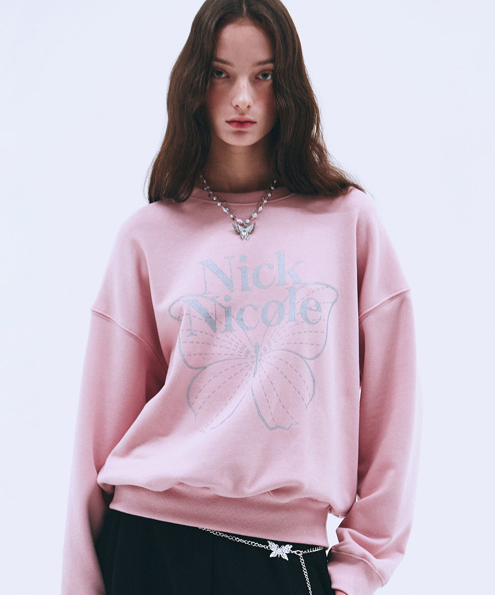 韓國 Nick Nicole Butterfly Signature Sweatshirt【NK001】