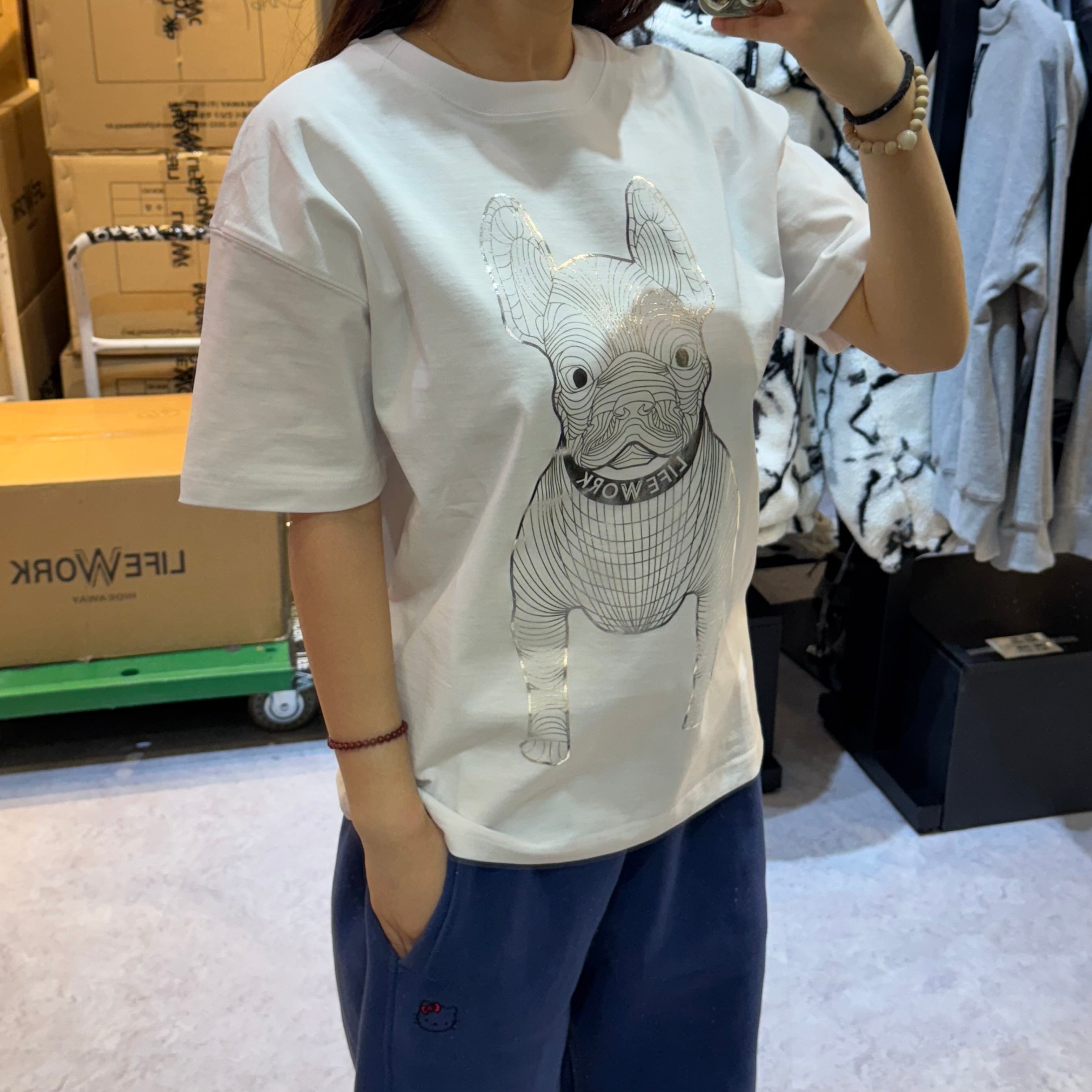 韓國 LifeWork 大狗狗Logo圓領短袖T-Shirt【LW019】 - STT Mall HK 靚太網購