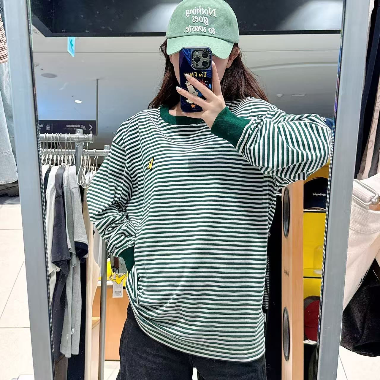 韓國 Mark Gonzales Angel Wappen Stripe Long Sleeve T-Shirt【MG158】