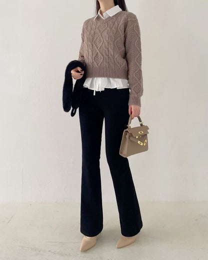 韓國 HowLuk 牛仔褲 刷薄毛  (冬季款)【H2562】