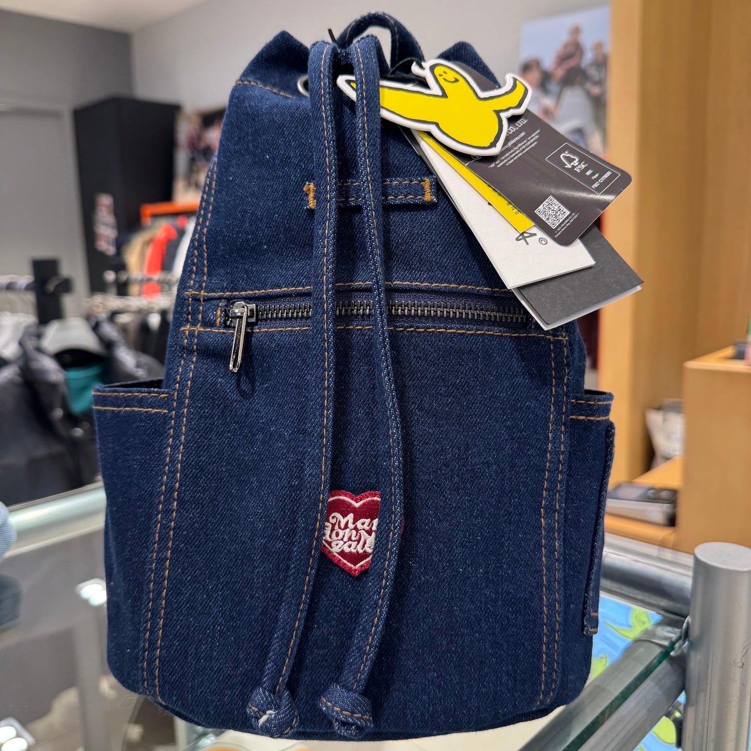 韓國 Mark Gonzales Heart Shaped Denim Side Shoulder Bag 【MG036】 - STT Mall HK 靚太網購