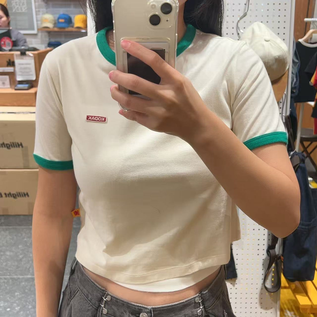 韓國 Kodak Breezepop Graphic Ringer Short Sleeve T-Shirt【KK008】