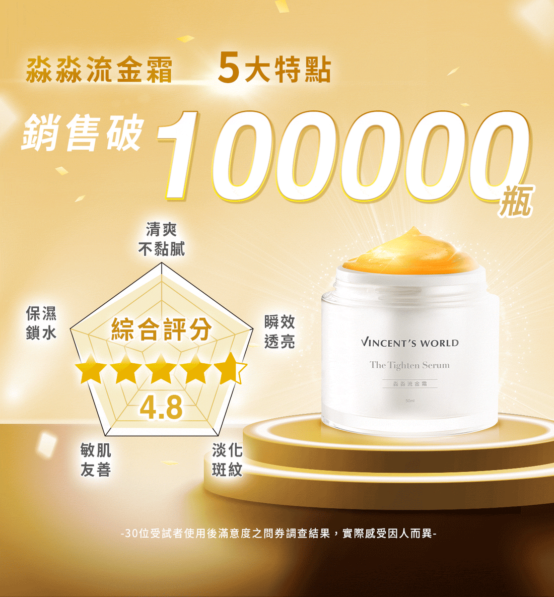 台灣 文森先生 淼淼流金霜 50ml【SA061】