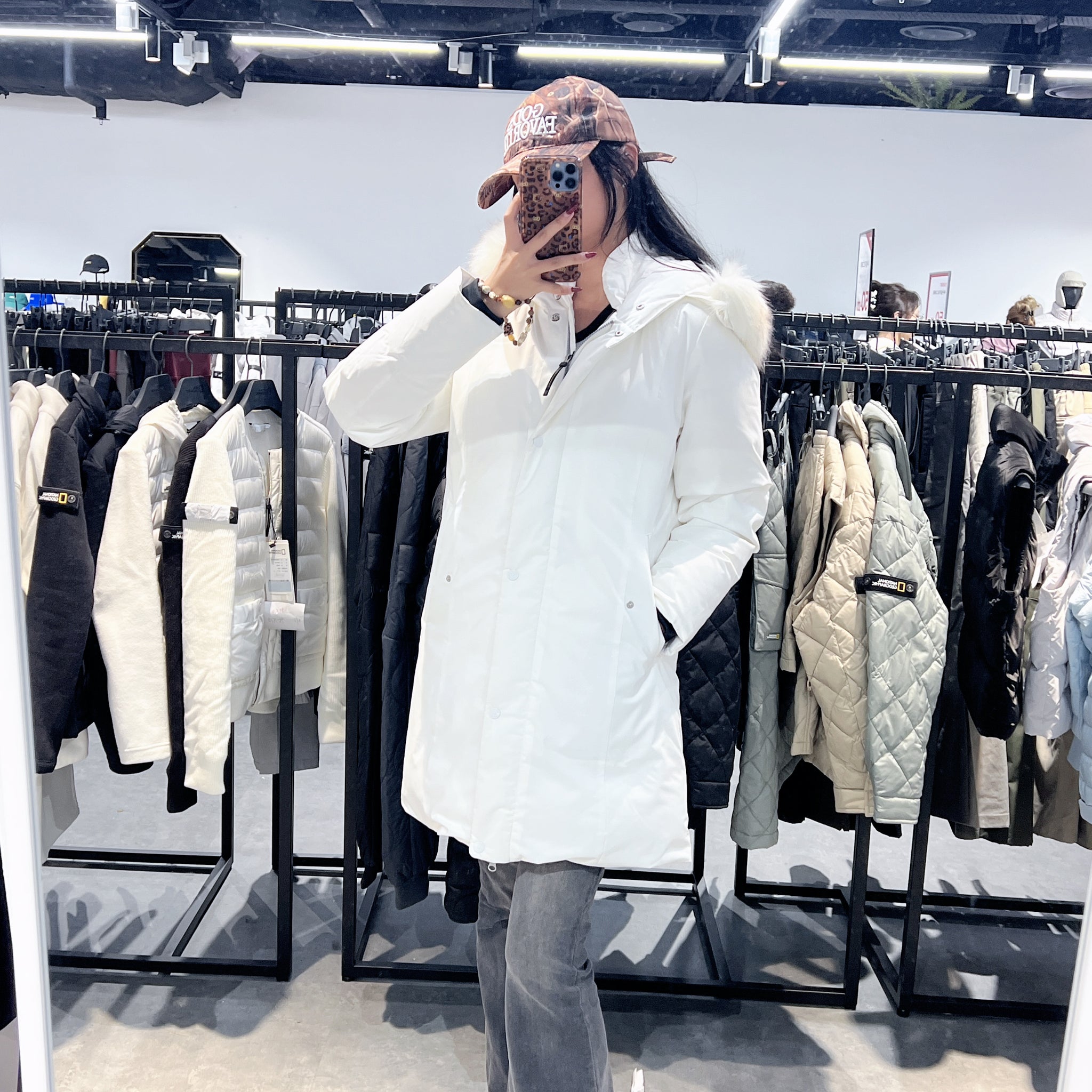 韓國 National Geographic Women's Walrus Fur Trimmed Long-Length Goose Down Jumper (鵝絨)【NG085】