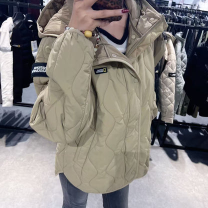 韓國 National Geographic Oryx Quilted Hoodie Jacket【NG072】