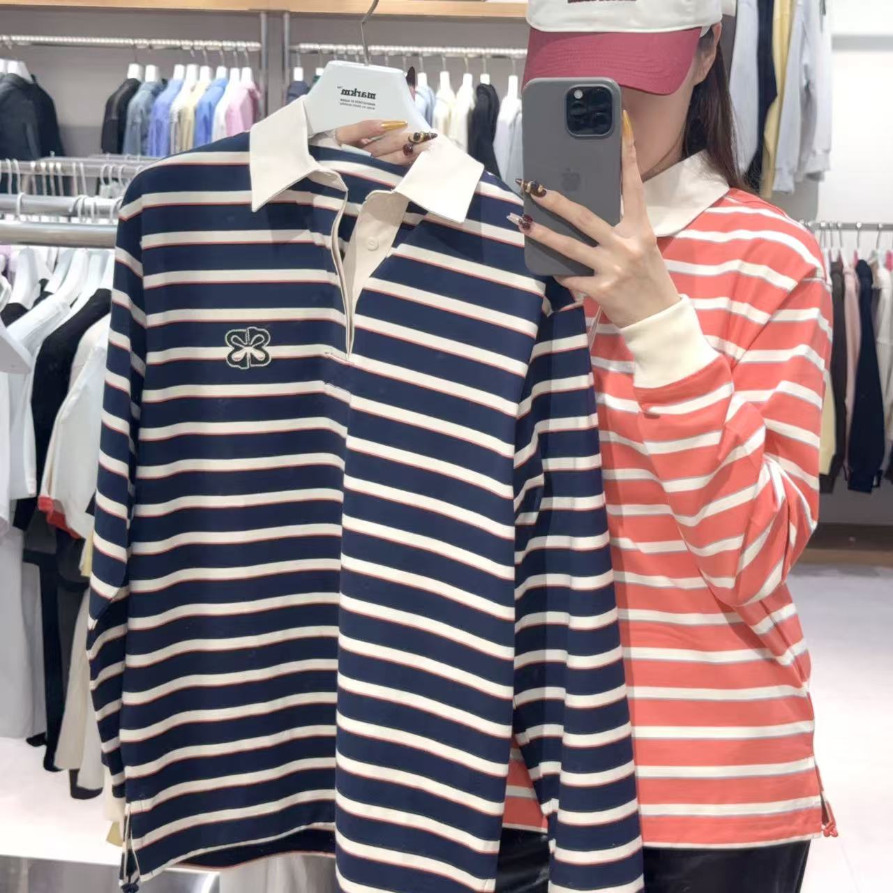 韓國 Markm MULTI STRIPE POLO T-SHIRT【MA119】