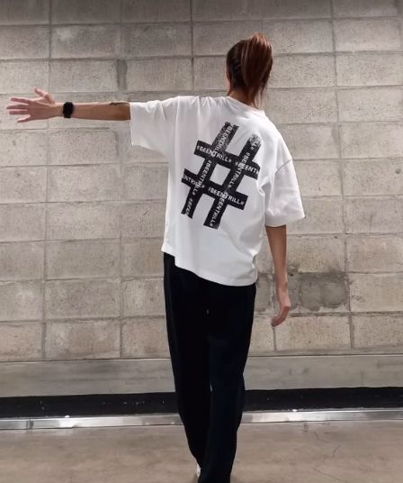 韓國 Beentrill Roller Painting Hashtag T-Shirt【BL045】