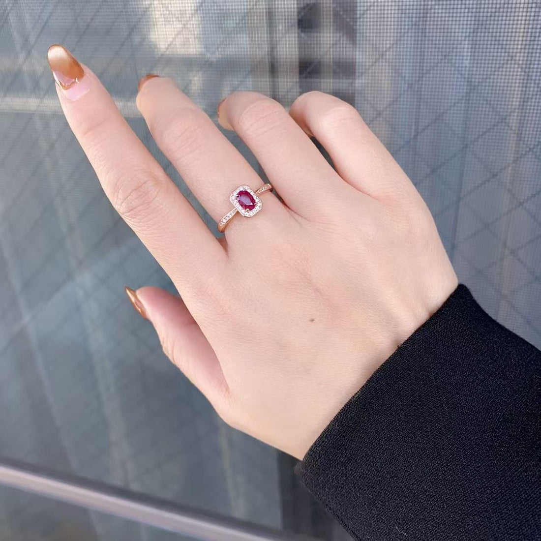 日本直送 天然紅寶石戒指【JS423】