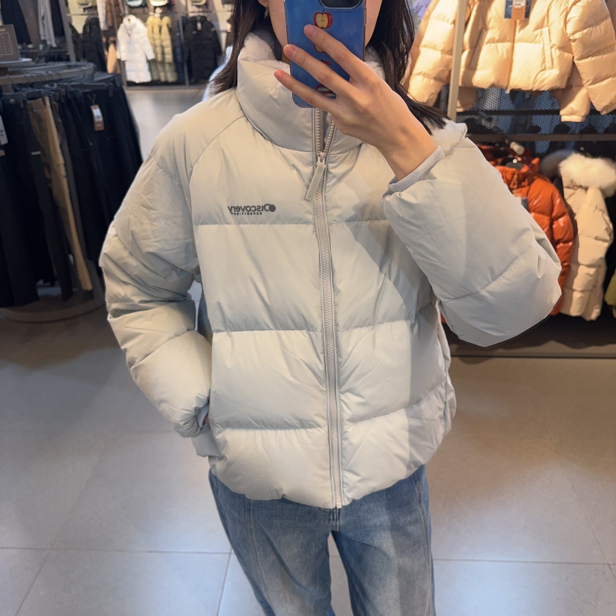 韓國 Discovery Women's Olive RDS Short Padding【DY203】