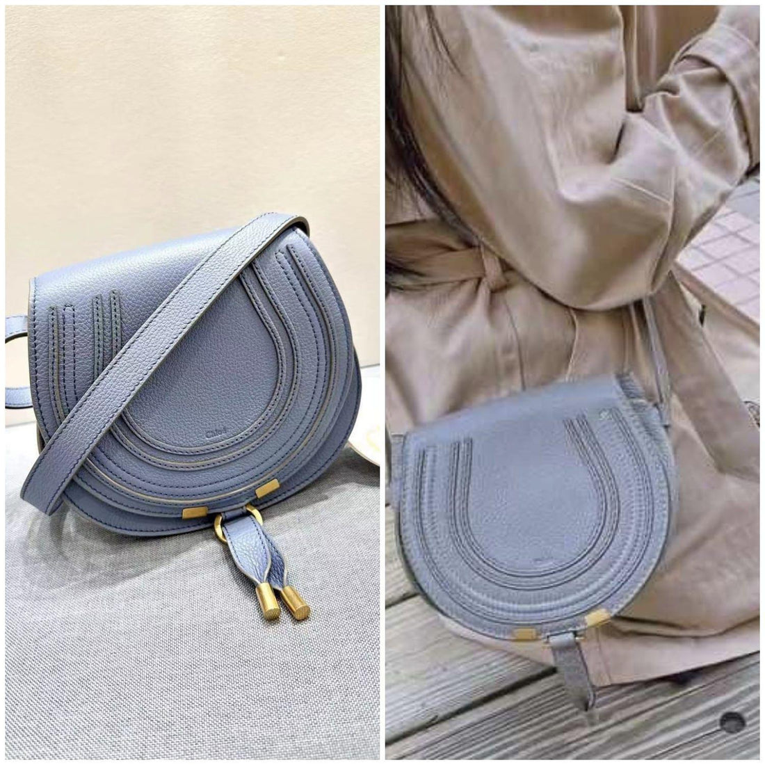 ChloeSmall Marcie Saddle Crossbody Bag 【YS82】