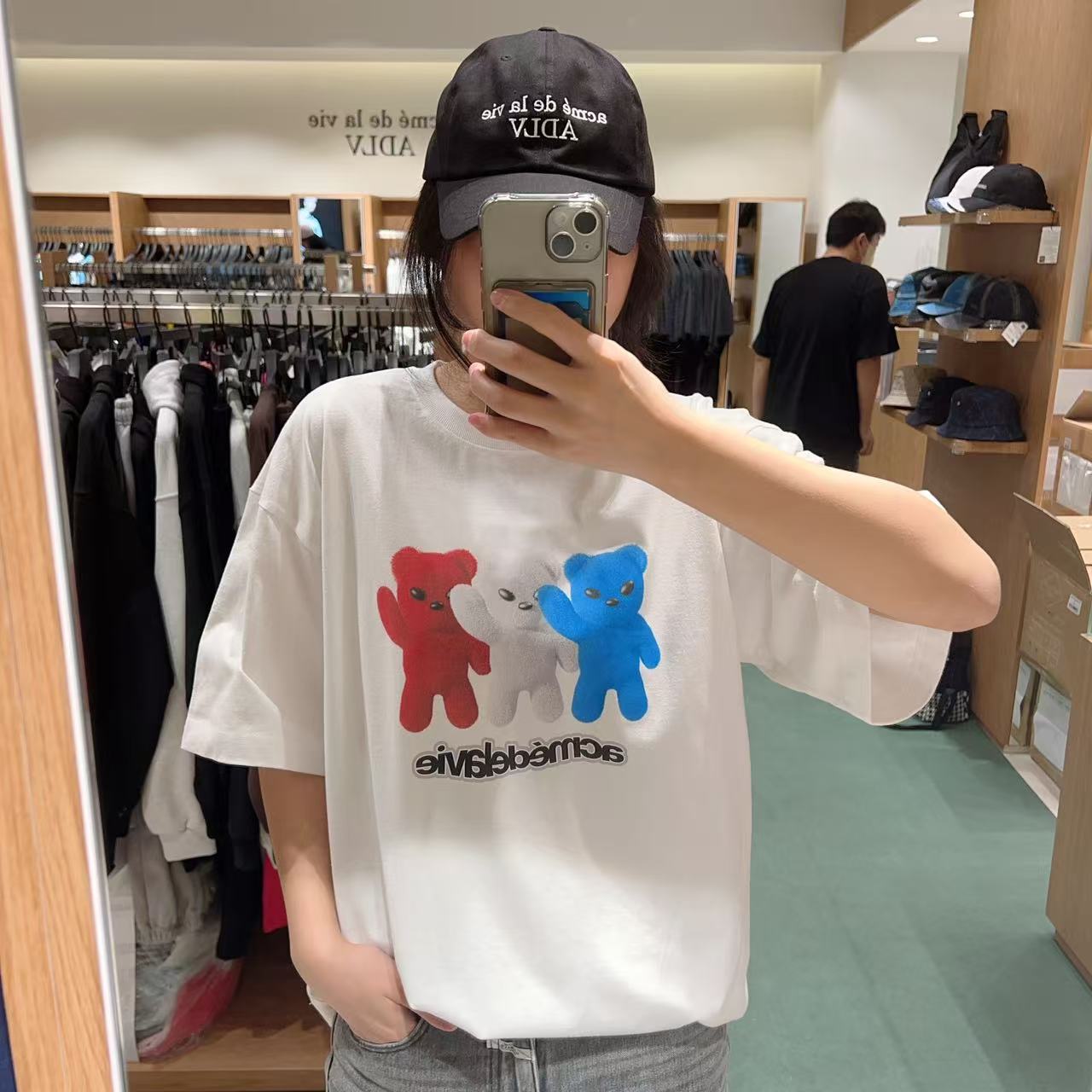韓國 ADLV FRENCH ALIEN BEAR SHORT SLEEVE T-SHIRT【AD014】