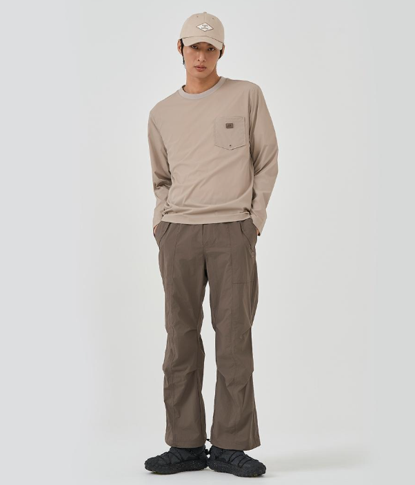 韓國 BBC Simple Woven Pocket Long Sleeve【BC083】