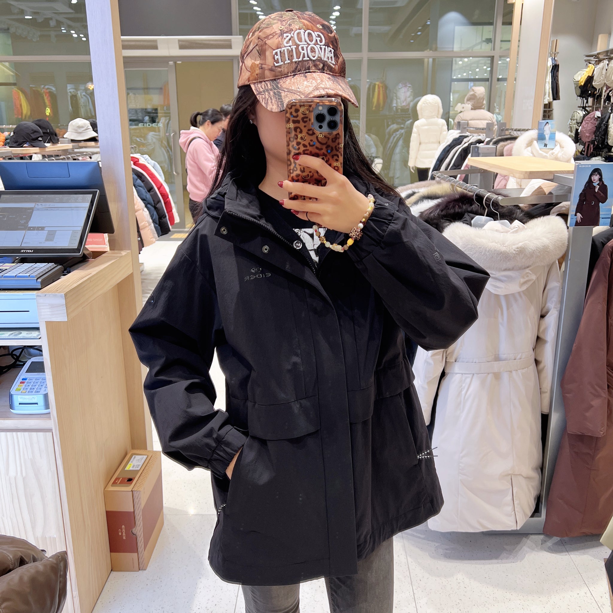 韓國 Eider Women's Windlock Windstopper Long-Length Windbreaker Jacket【ER094】