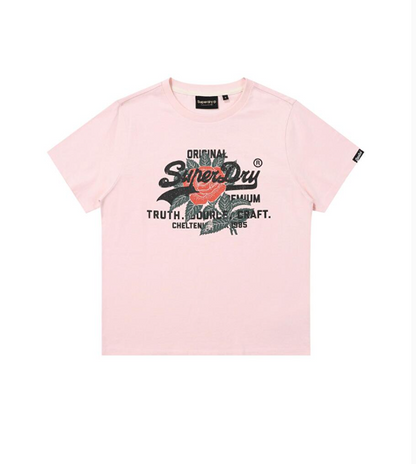 韓國 Superdry Rose Logo T-Shirt【SU045】