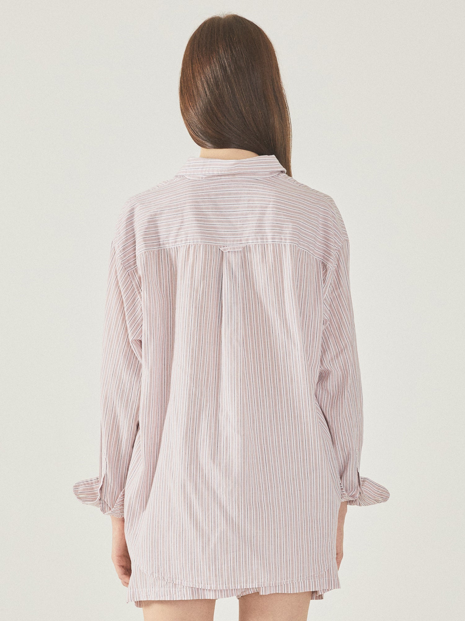 韓國 Who.A.U Steve Loose Fit Striped Shirts【WA219】