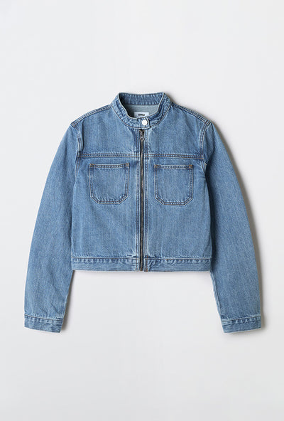 韓國 SPAO Denim Zip-Up Jacket【SP332】