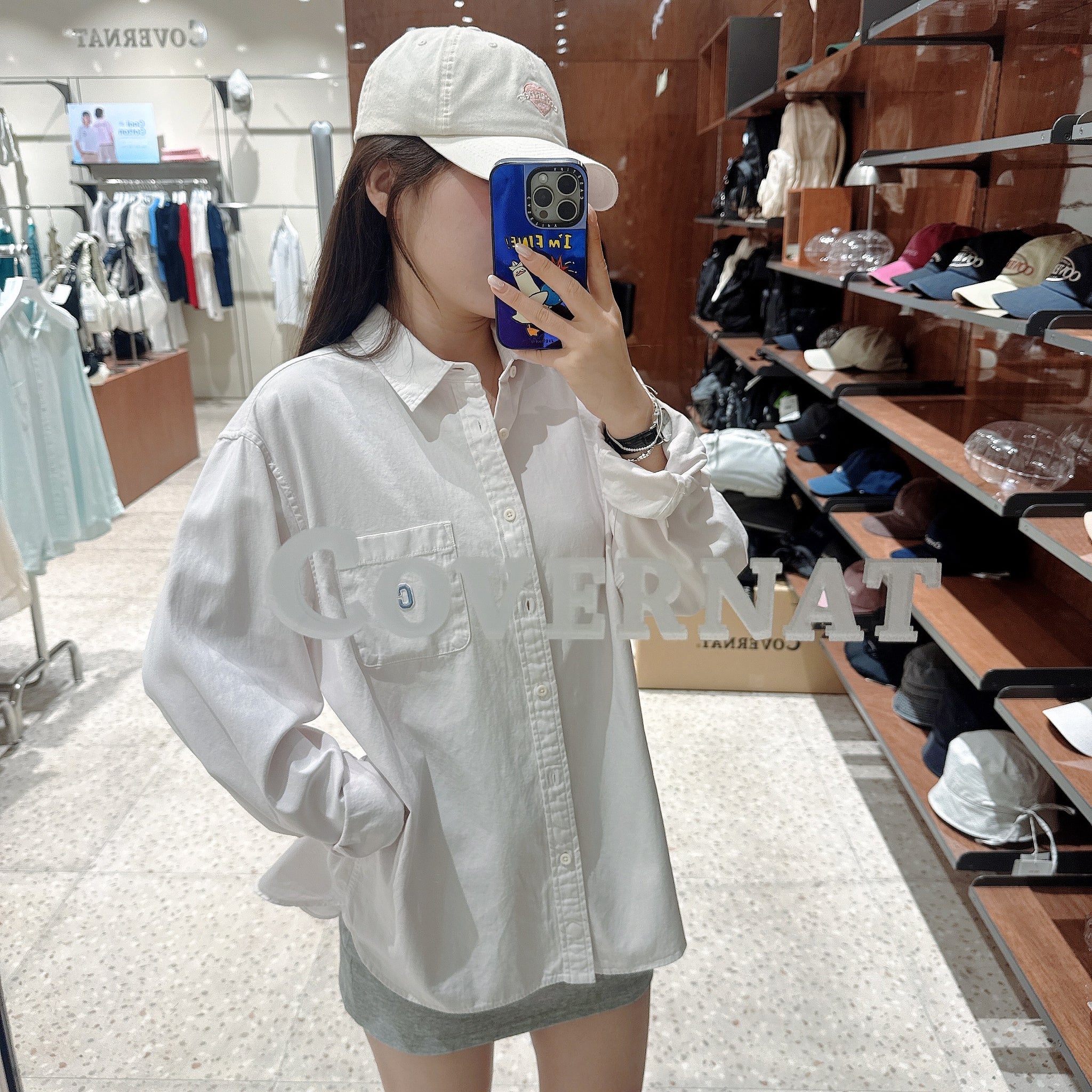 韓國 Covernat C Logo Dyed Oxford Shirt【CO093】