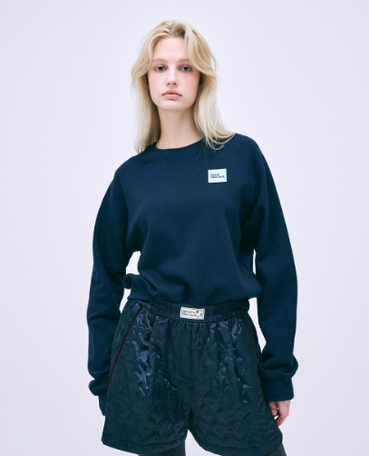 韓國 Mardi Mercredi CROPPED SWEATSHIRT SQUARE LOGO