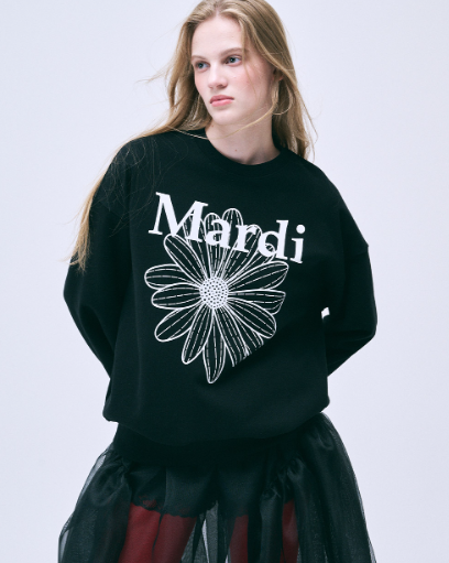 韓國 Mardi Mercredi SWEATSHIRT FLOWERMARDI