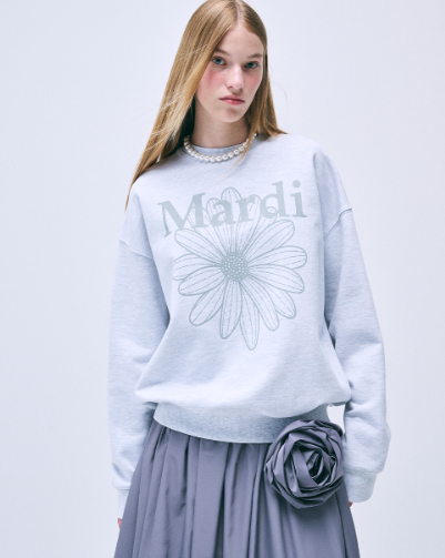 韓國 Mardi Mercredi SWEATSHIRT FLOWERMARDI