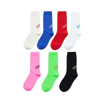 韓國 Mardi Mercredi SET 7 SOCKS MARDI LOGO - STT Mall HK 靚太網購 -- Free Size
