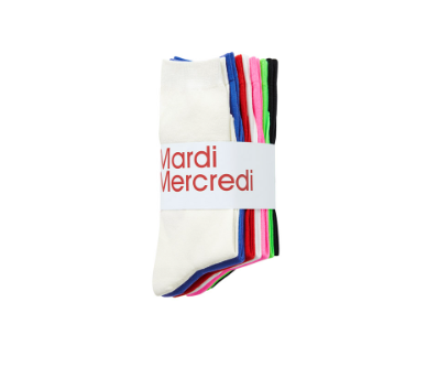 韓國 Mardi Mercredi SET 7 SOCKS MARDI LOGO - STT Mall HK 靚太網購 -- Free Size